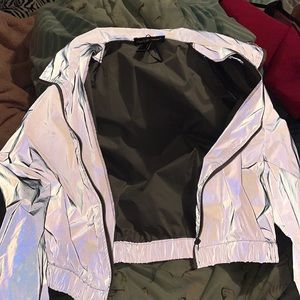 Reflective cropped Jacket